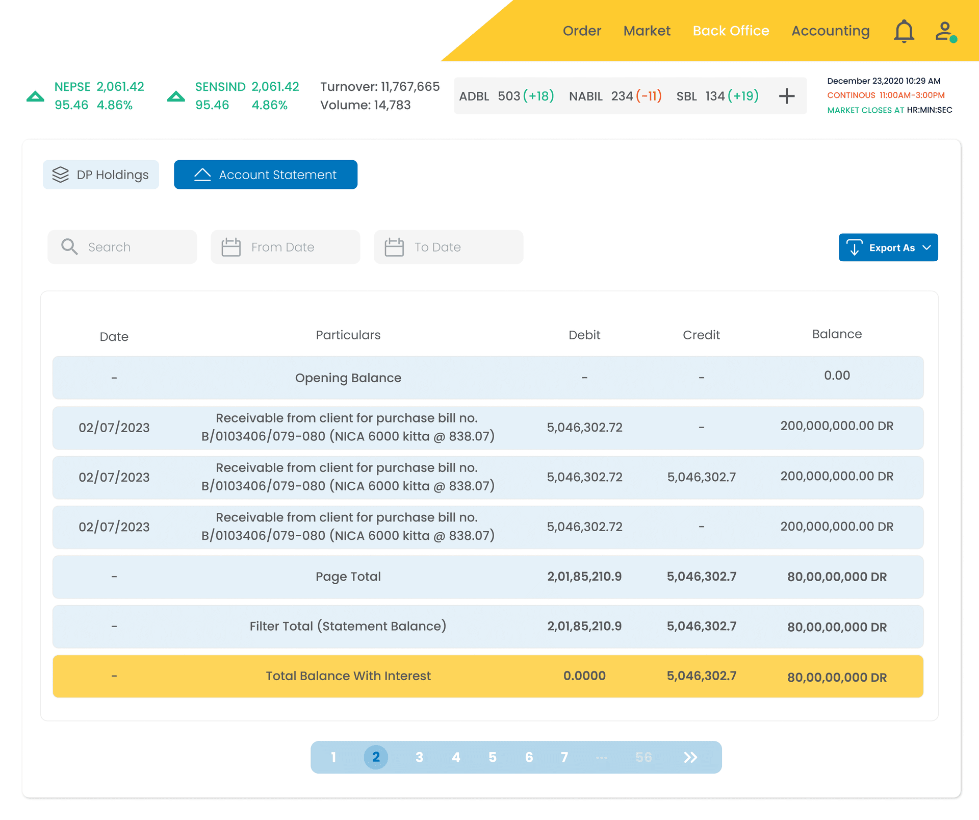 Account Statement